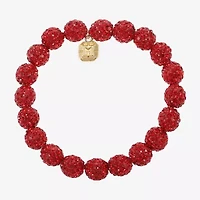 Monet Jewelry Beaded Womens Glass Round Stretch Bracelet