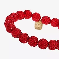 Monet Jewelry Beaded Womens Glass Round Stretch Bracelet