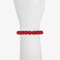 Monet Jewelry Beaded Womens Glass Round Stretch Bracelet