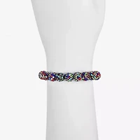 Monet Jewelry Beaded Womens Glass Round Stretch Bracelet