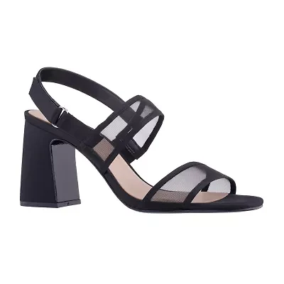 I. Miller Quana Womens Square Open Toe Block Heel Pumps