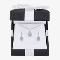 Diamond Blossom Womens 1/10 CT. T.W. Natural White Diamond Sterling Silver 2-pc. Jewelry Set