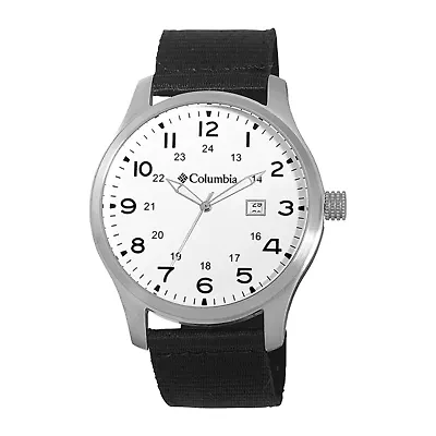 Columbia Sportswear Co.® Fieldmaster II Mens Black Canvas Strap Watch