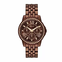 Relic By Fossil Womens Multi-Function Brown Bracelet Watch Zr15852