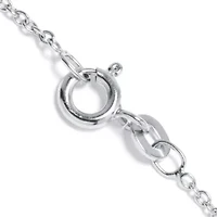 Silver Treasures Sterling Silver Cubic Zirconia Cross Pendant Necklace