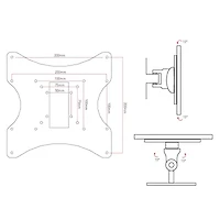 Corliving Tilt & Swivel 32" Max TV Wall Mount