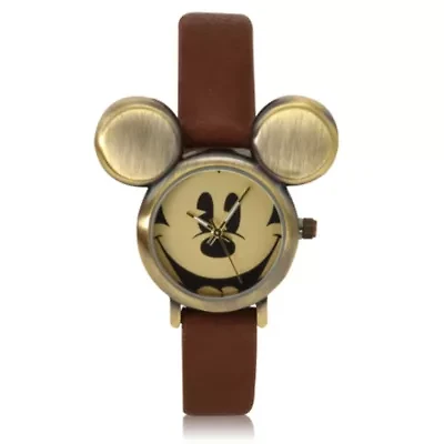 Disney Mickey Mouse Brown Bracelet Unisex Watch-Mk5250jc
