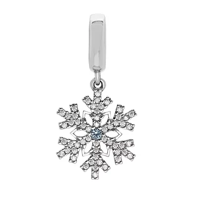 PS Personal Style Blue Topaz Sterling Silver Snowflake Charm