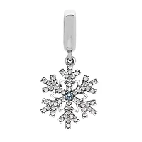 PS Personal Style Limited Quantities! Blue Topaz Sterling Silver Snowflake Charm
