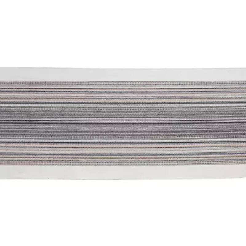 Design Imports Striped Fringe Ribbed Table Runner