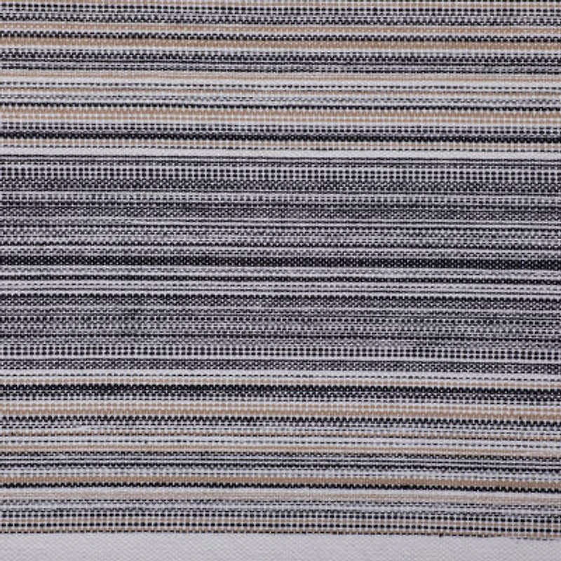 Design Imports Striped Fringe Ribbed Table Runner