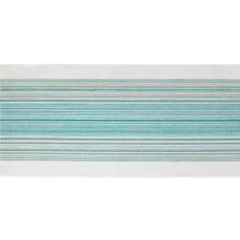 Design Imports Striped Fringe Ribbed Table Runner