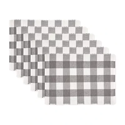Design Imports Buffalo Check Ribbed 6-pc. Placemat