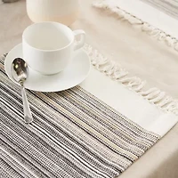 Design Imports Striped Fringed 6-pc. Placemat