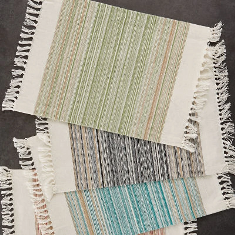 Design Imports Striped Fringed 6-pc. Placemat