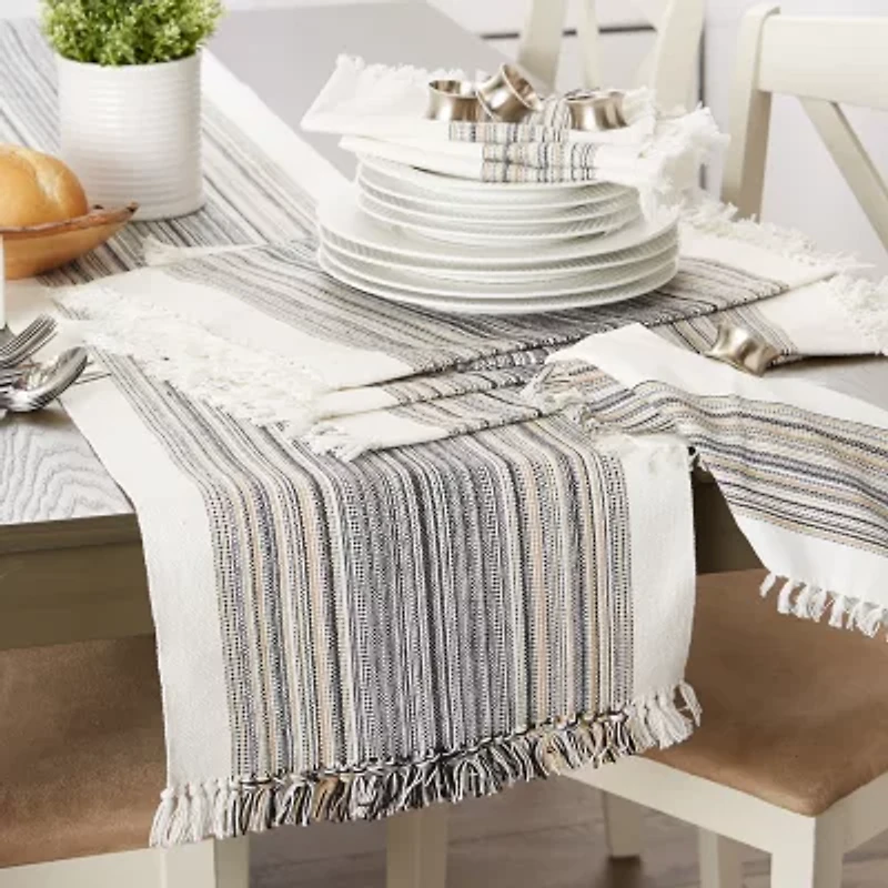 Design Imports Striped Fringed 6-pc. Placemat