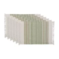 Design Imports Striped Fringed 6-pc. Placemat