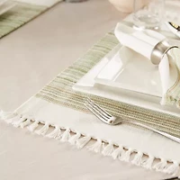 Design Imports Striped Fringed 6-pc. Placemat