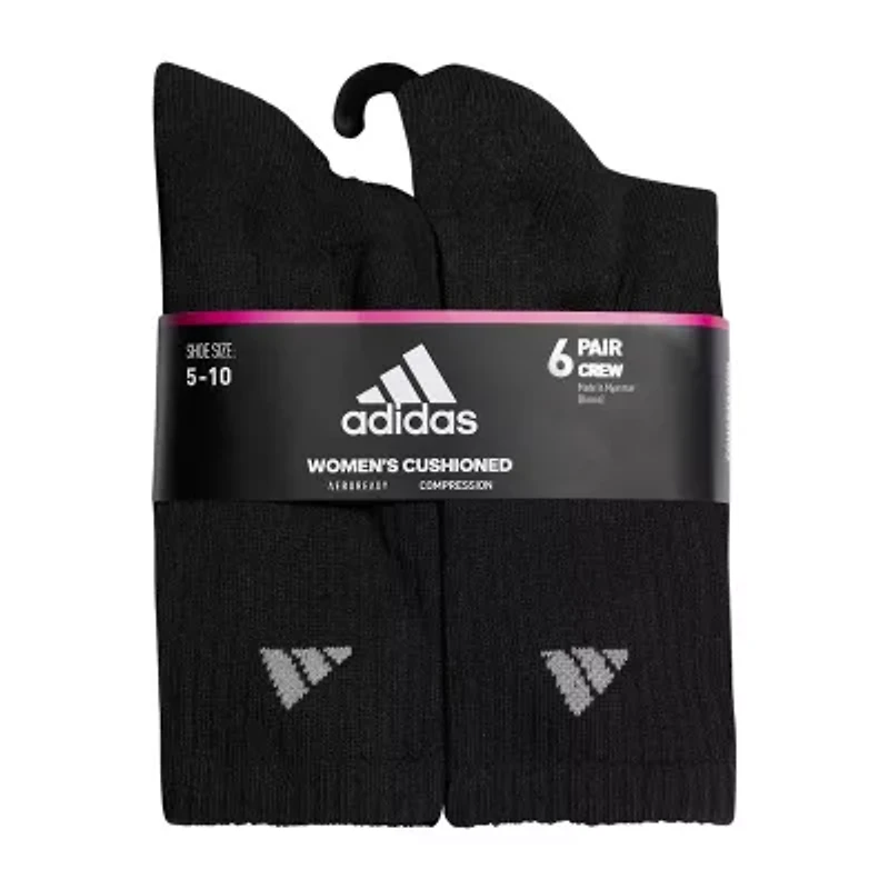 adidas Cushioned Womens 6 Pair Crew Socks