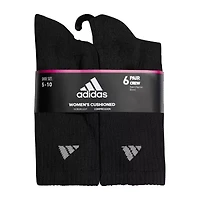 adidas Cushioned Womens 6 Pair Crew Socks