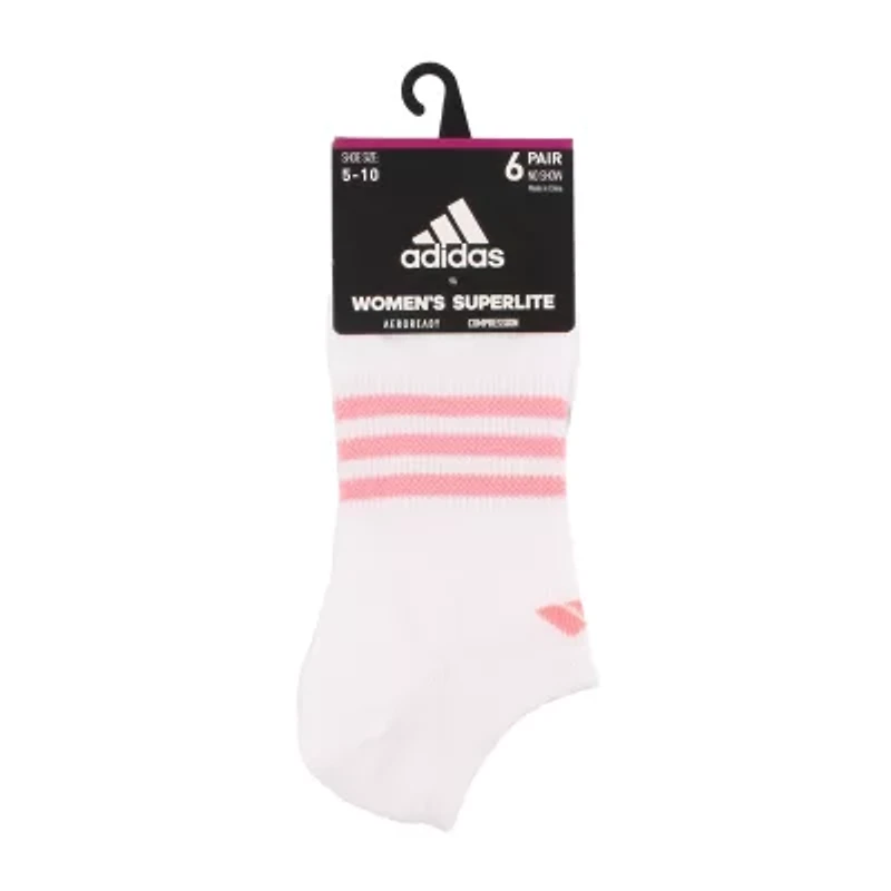 adidas Womens 6 Pair No Show Socks