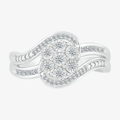 Limited Quantities! Womens 1/6 CT. T.W. Natural White Diamond Sterling Silver Cocktail Ring