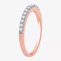 Womens 1 CT. T.W. Natural White Diamond 10K Rose Gold Round Solitaire Bridal Set