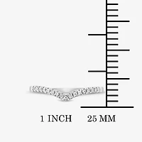 1/10 CT.T.W. Natural Diamond 10K or 14K Gold Chevron Wedding Band