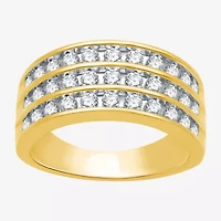 Womens 1 CT. T.W. Natural White Diamond 10K Gold Anniversary Band