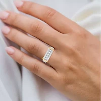 Mens 1/2 CT.T.W. Natural Diamond 10K Two-Tone Gold Band Ring