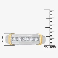 Mens 1/2 CT.T.W. Natural Diamond 10K Two-Tone Gold Band Ring
