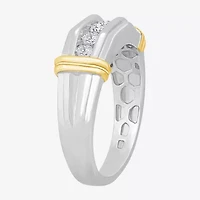 Mens 1/2 CT.T.W. Natural Diamond 10K Two-Tone Gold Band Ring