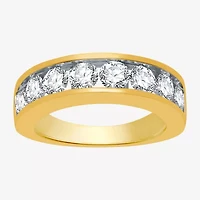 Deluxe Collection Womens 2 CT. T.W. Natural White Diamond 14K Gold Wedding Band