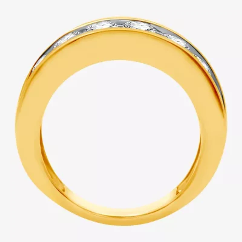 Deluxe Collection Womens 2 CT. T.W. Natural White Diamond 14K Gold Wedding Band