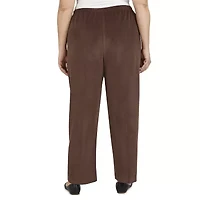 Alfred Dunner Womens Mid Rise Comfort Waistband Straight Corduroy Pant