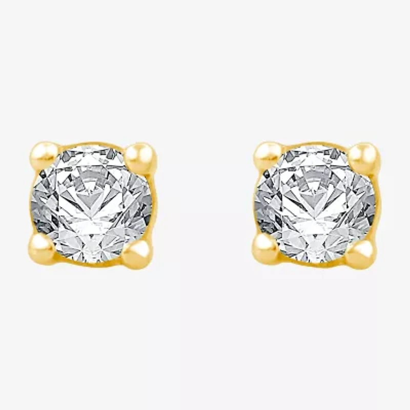 3/8 CT. T.W. Natural White Diamond 10K or 14K Gold Stud Earrings