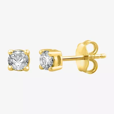 3/8 CT. T.W. Natural White Diamond 10K or 14K Gold Stud Earrings