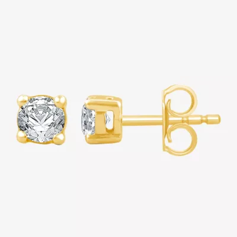 3/8 CT. T.W. Natural White Diamond 10K or 14K Gold Stud Earrings