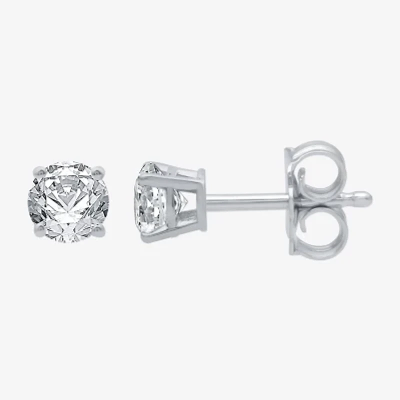 Ever Star / CT. T.W. Lab-Grown (G / SI1-SI2) Diamond 10K or 14K Gold Round Stud Earrings