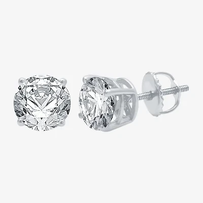 2 CT. T.W. Natural White Diamond 14K Gold 6.3mm Stud Earrings