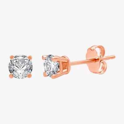 Classic Collection 1/2 CT. T.W. Natural White Diamond 10K Gold 3.8mm Stud Earrings