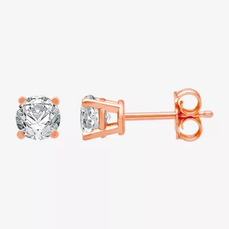 Classic Collection 1/2 CT. T.W. Natural White Diamond 10K Gold 3.8mm Stud Earrings