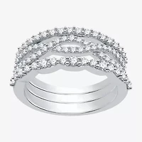 I Said Yes (H-I / I1) Womens 1 CT. T.W. Lab Grown White Diamond Sterling Silver Wedding Ring Set