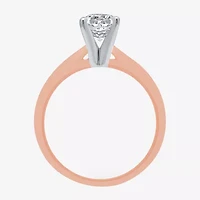 Classic Collection 1 CT. Natural Diamond Round Solitaire Engagement Ring 10K Gold