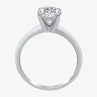 Classic Collection Womens 1 1/4 CT. Natural White Diamond 10K Gold Round Solitaire Engagement Ring