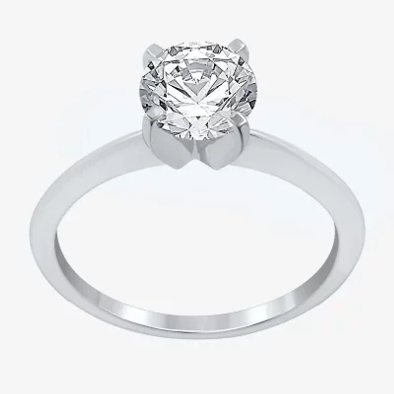 Womens / CT. Natural White Diamond 14K Gold Round Solitaire Engagement Ring