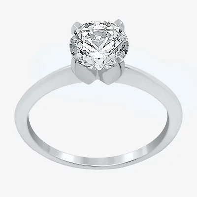 Womens / CT. Natural White Diamond 14K Gold Round Solitaire Engagement Ring