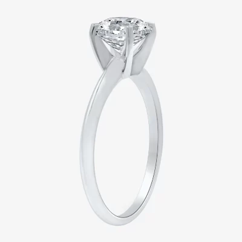 Womens / CT. Natural White Diamond 14K Gold Round Solitaire Engagement Ring