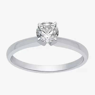 Classic Collection 1/2 CT. Lab-Grown (G / SI1-SI2) Diamond Round Solitaire Engagement Ring 10K or 14K Gold