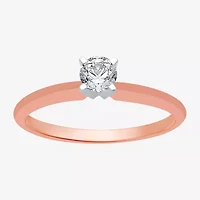 Classic Collection 1/4 CT. Natural Diamond Round Solitaire Engagement Ring 10K  Gold